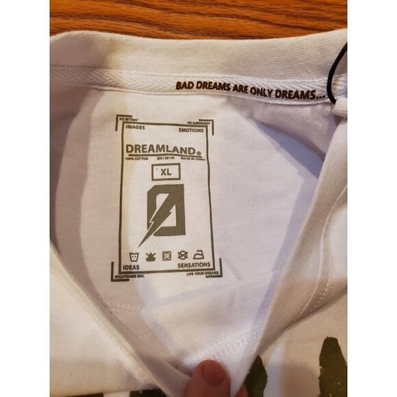 Dreamland‎ Graphic Tee T-shirt Men's Size X-Large White Wolves Streetwear NWT - Picture 3 of 7